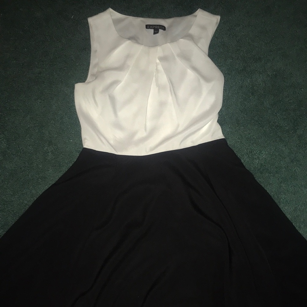 Black and white express dress